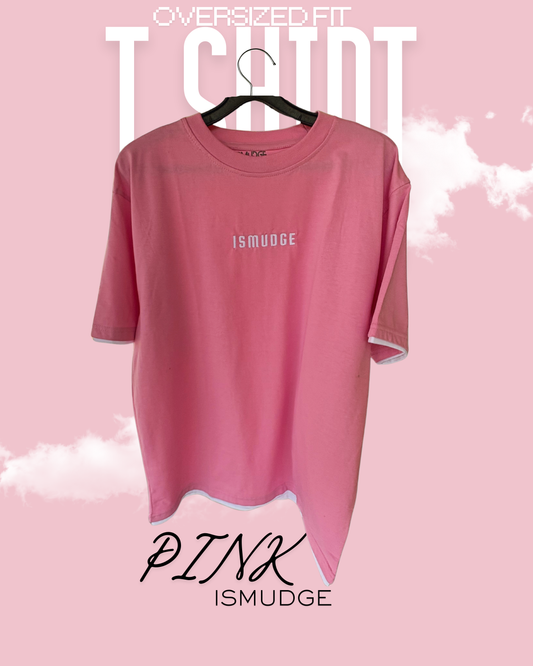Ismudge Pink Oversize Tee