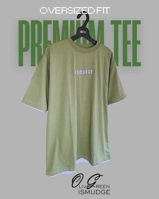 Ismudge Olive Green Oversize Tee