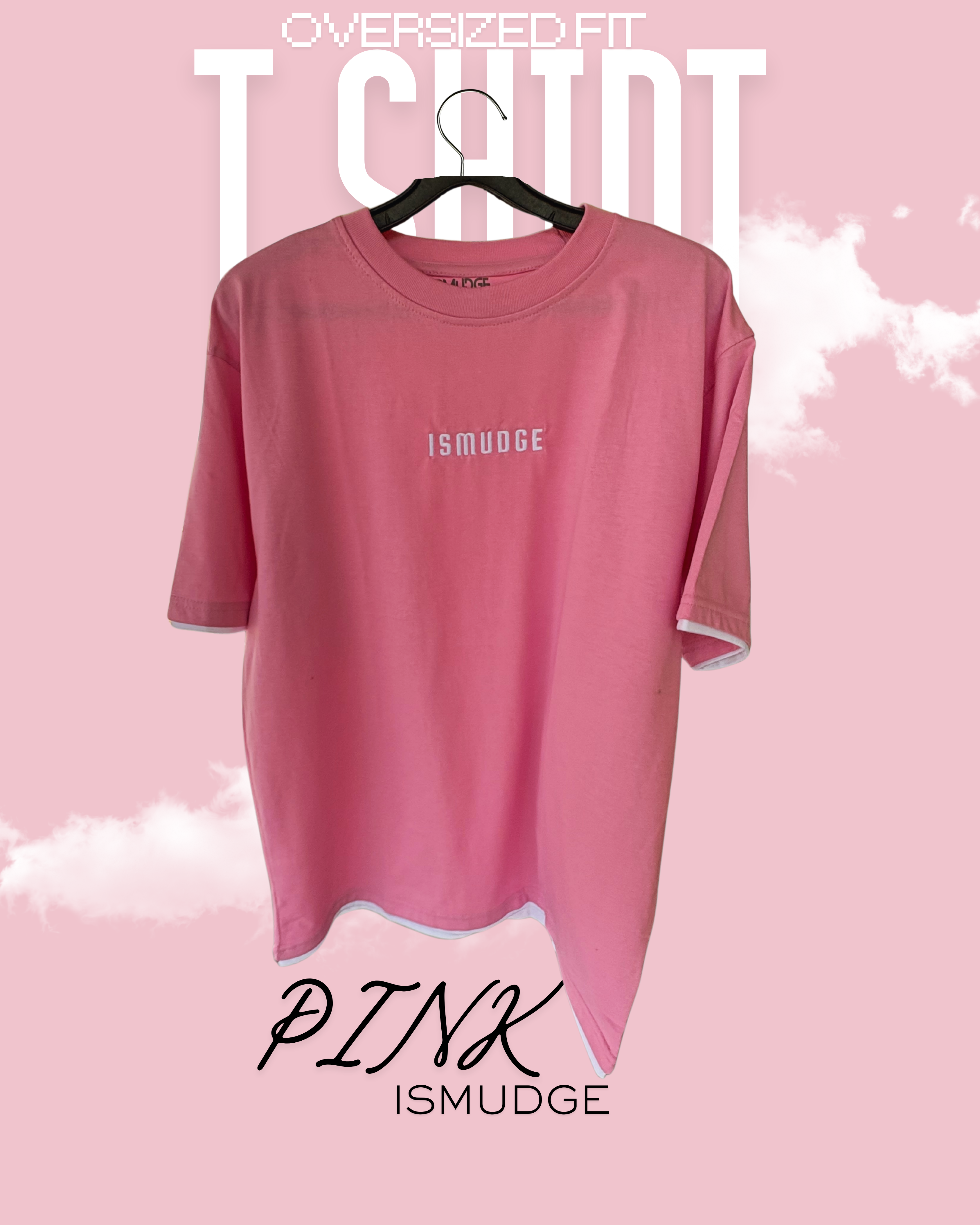 Ismudge Pink Oversize Tee